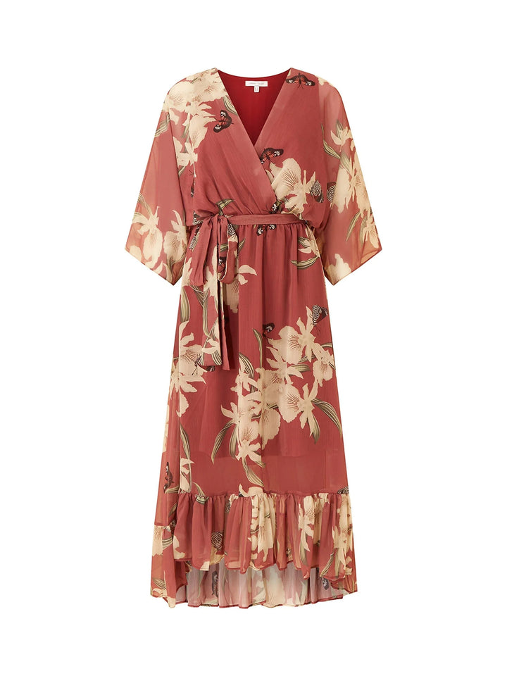 YASMINE™ - Elegant Kimono Midi Dress - MABEL LONDON