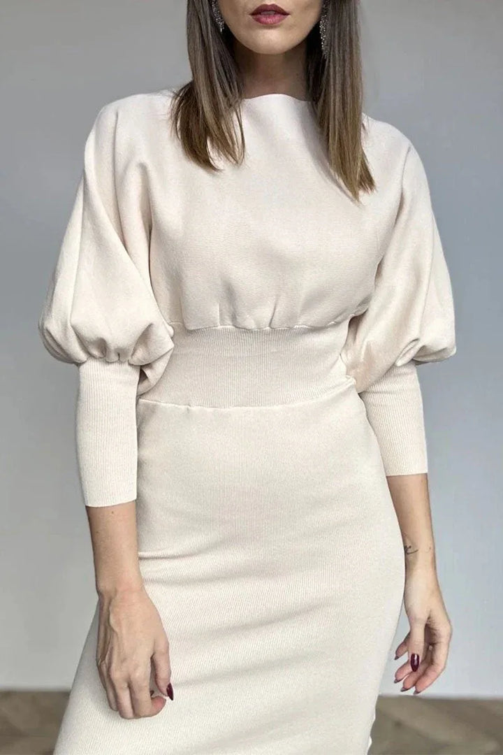 CAROLYN™ - Classy Balloon Sleeve Dress - MABEL LONDON