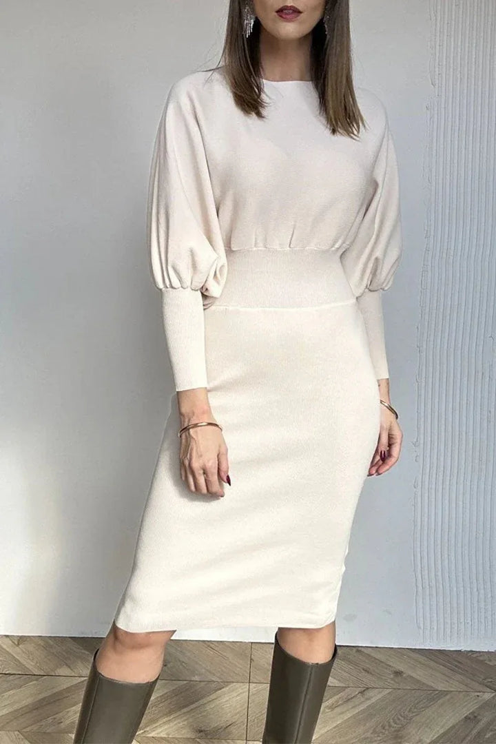 CAROLYN™ - Classy Balloon Sleeve Dress - MABEL LONDON