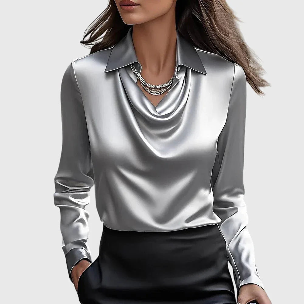 Naomi | Elegant Satin Blouse - MABEL LONDON