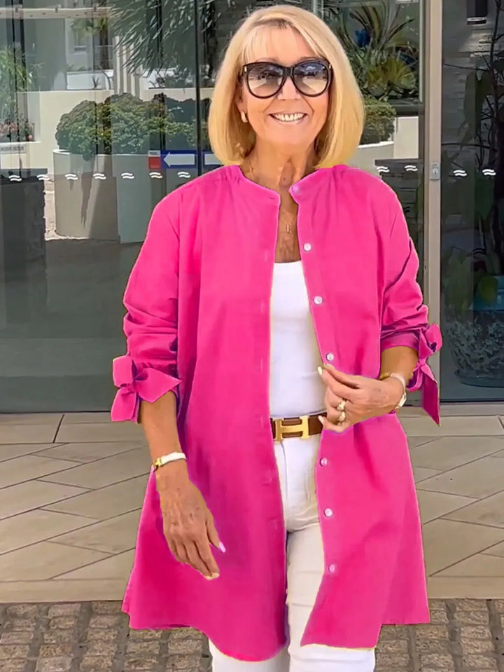 CÉLINA™ - Classy Long Shirt Jacket - MABEL LONDON