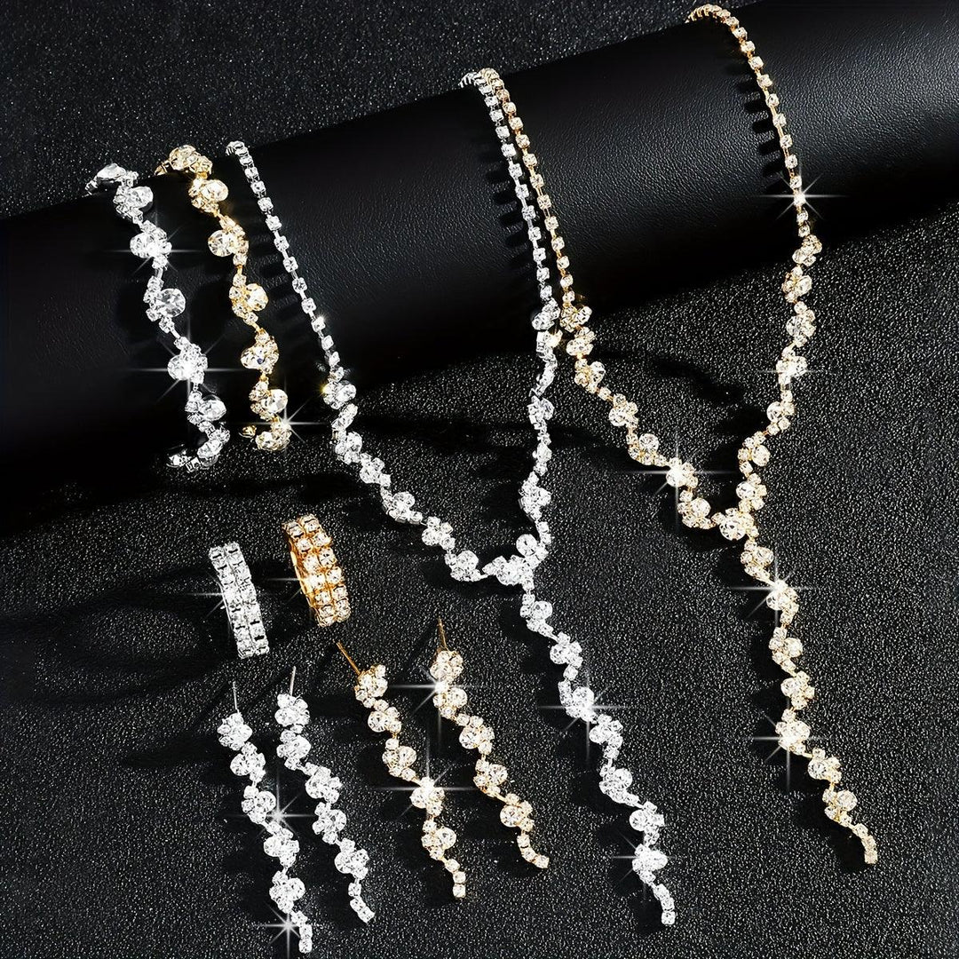 Valerine | High-End Sparkle Flower Jewelry Set - MABEL LONDON