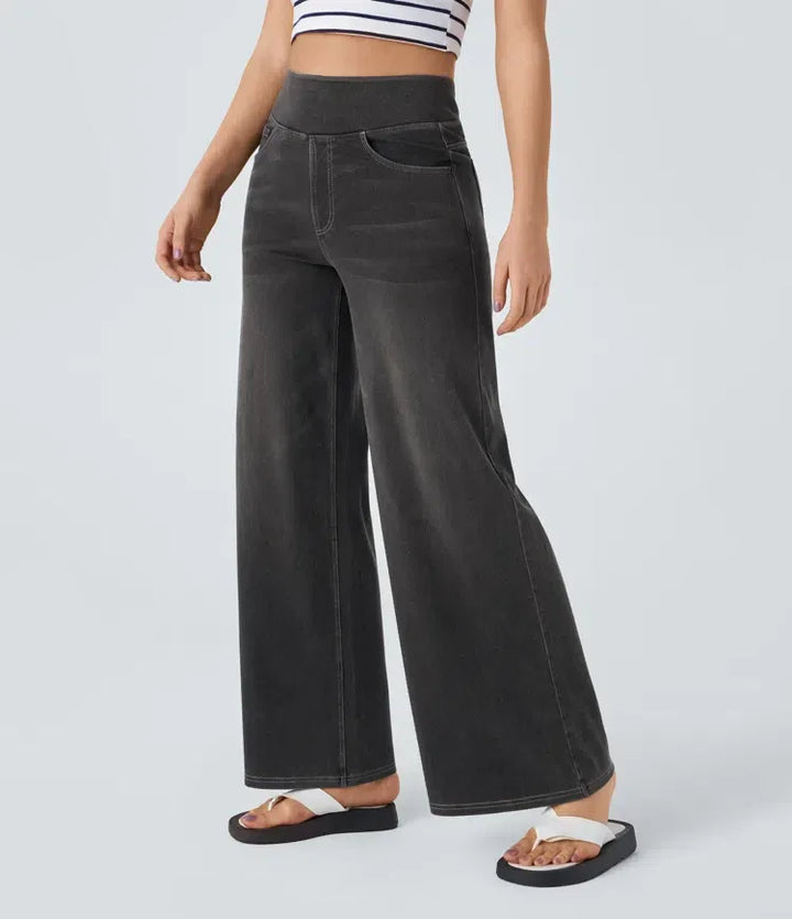 SOLÈNE™ - Relaxed Fit Wide-Leg Jeans - MABEL LONDON