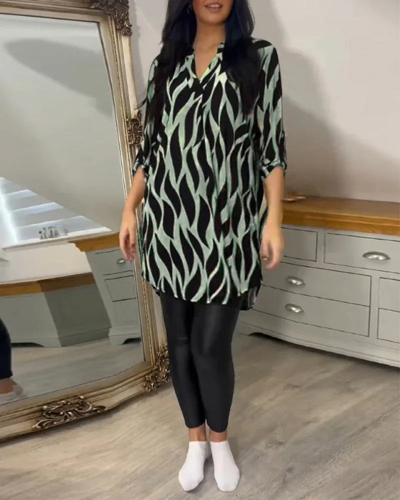 ALEXANDRA™ - Printed Loose-Fit Top - MABEL LONDON