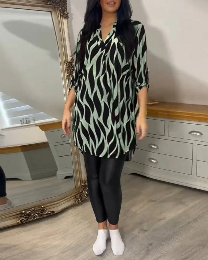 ALEXANDRA™ - Printed Loose-Fit Top - MABEL LONDON