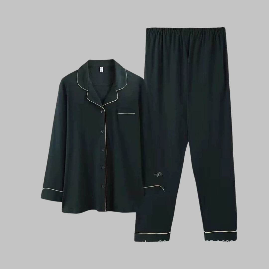 COSIMA™ - Cozy Long Sleeve Top and Pants Loungewear Set - MABEL LONDON