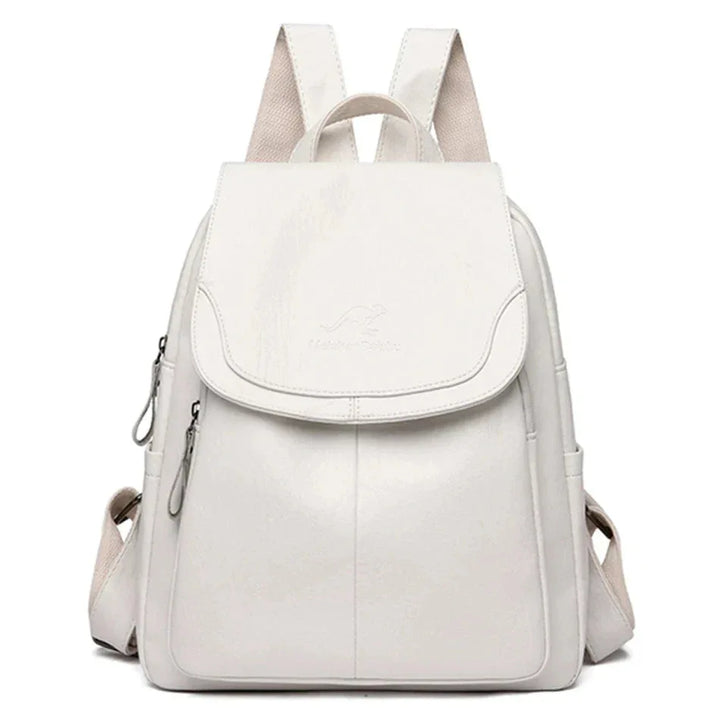 Phoebe | Secure Leather Backpack - MABEL LONDON