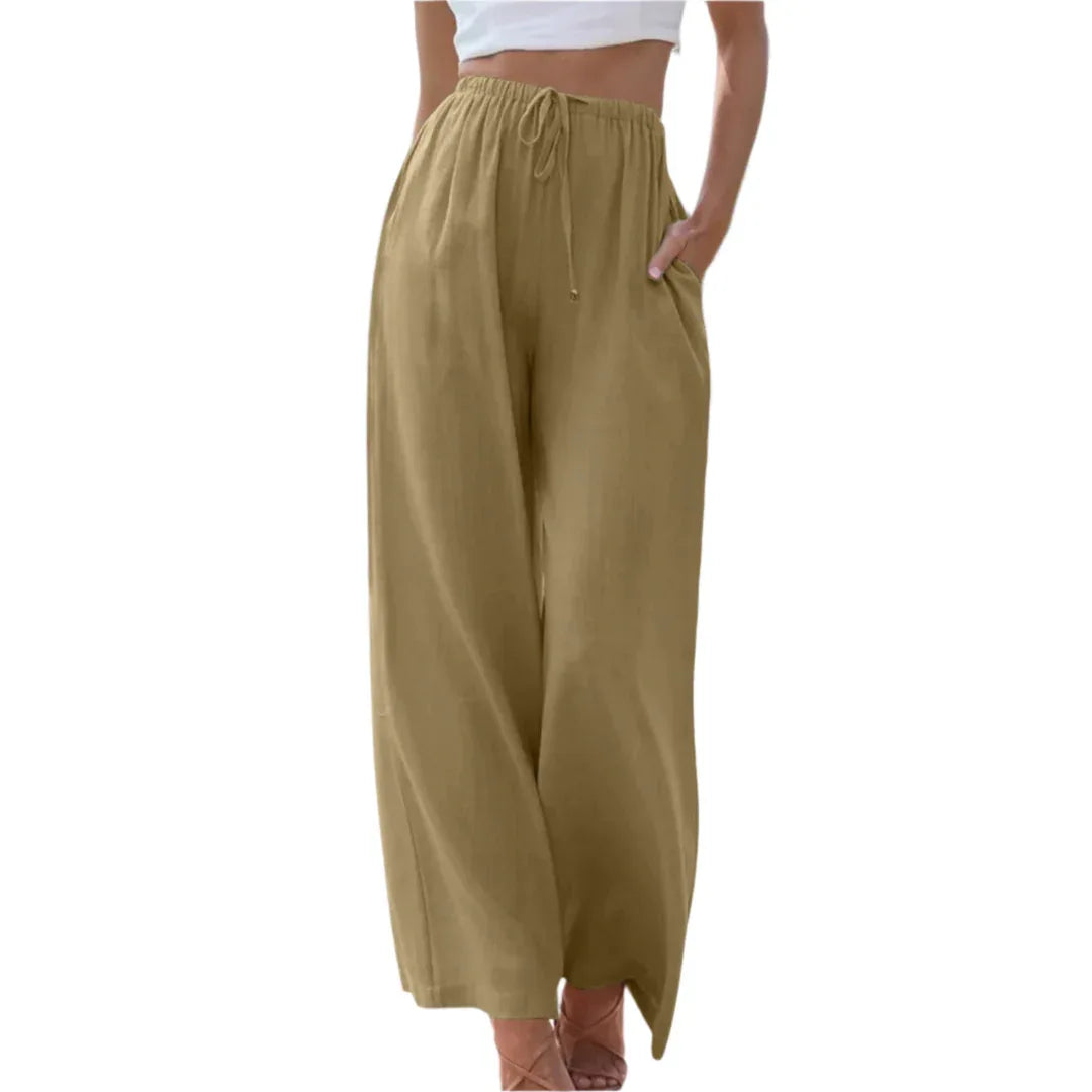 MARIANNE™ – Casual Summer Wide Leg Trousers - MABEL LONDON
