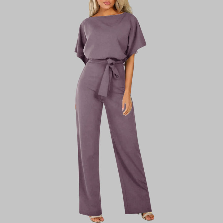 WANNON™ - Casual Tie Front Batwing Sleeve Jumpsuit - MABEL LONDON