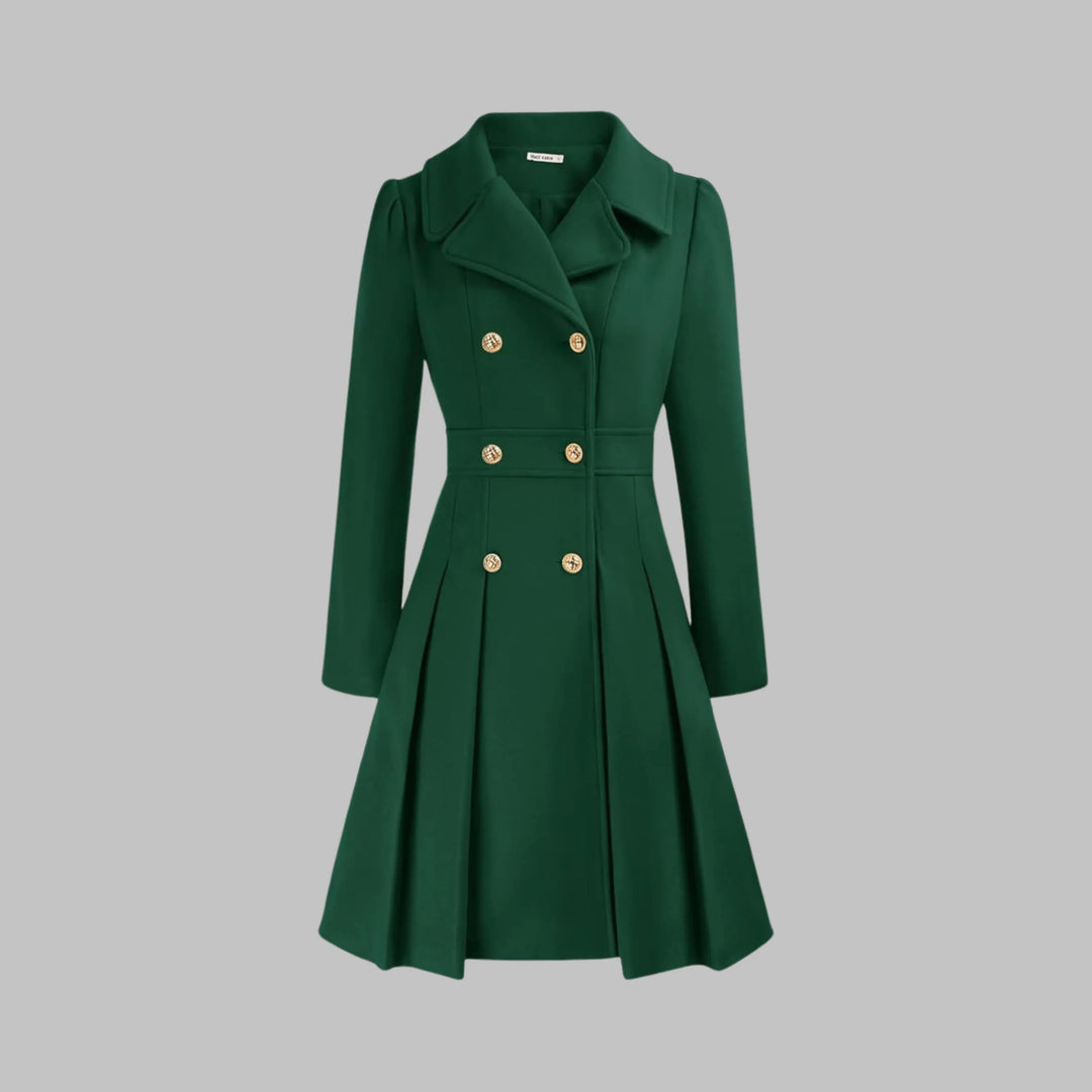 DAMI™ - Classy Double Button Long Sleeve Coat - MABEL LONDON