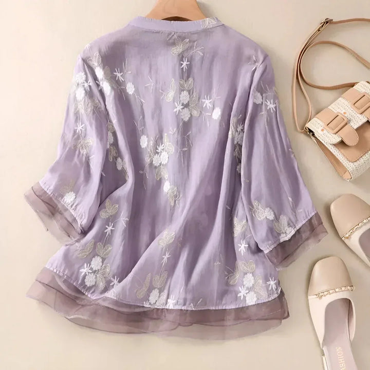 Laurienne™ | Embroidered blouse - MABEL LONDON