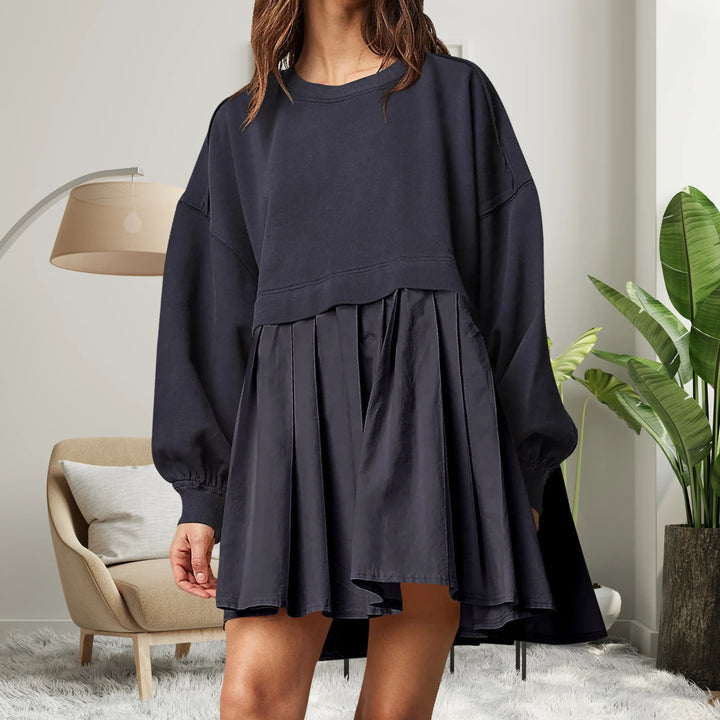 KARIYAH™ - Cozy Loose-Fit Long Sleeve Midi Dress - MABEL LONDON