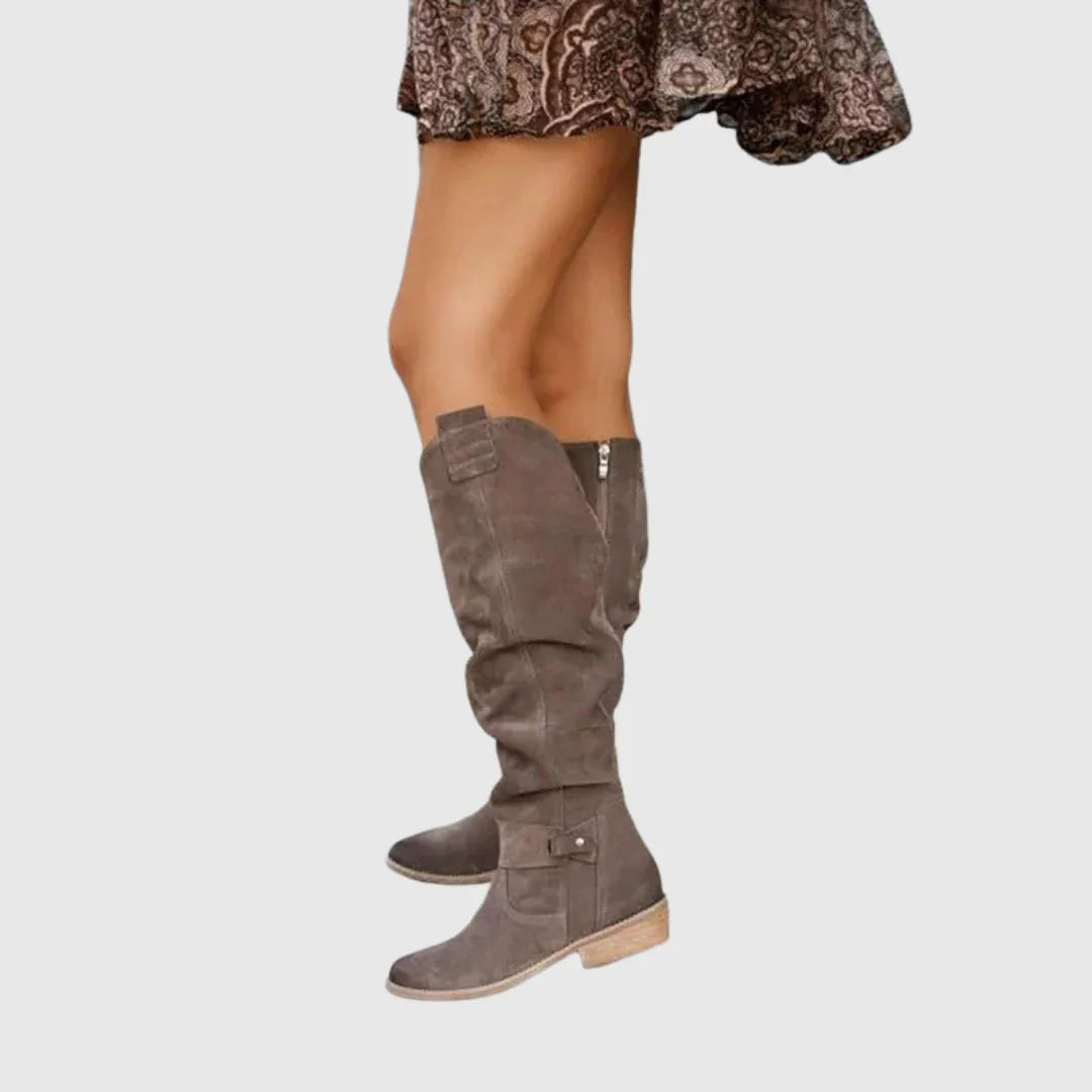 Noriel | Elegant Knee-High Leather Boots - MABEL LONDON