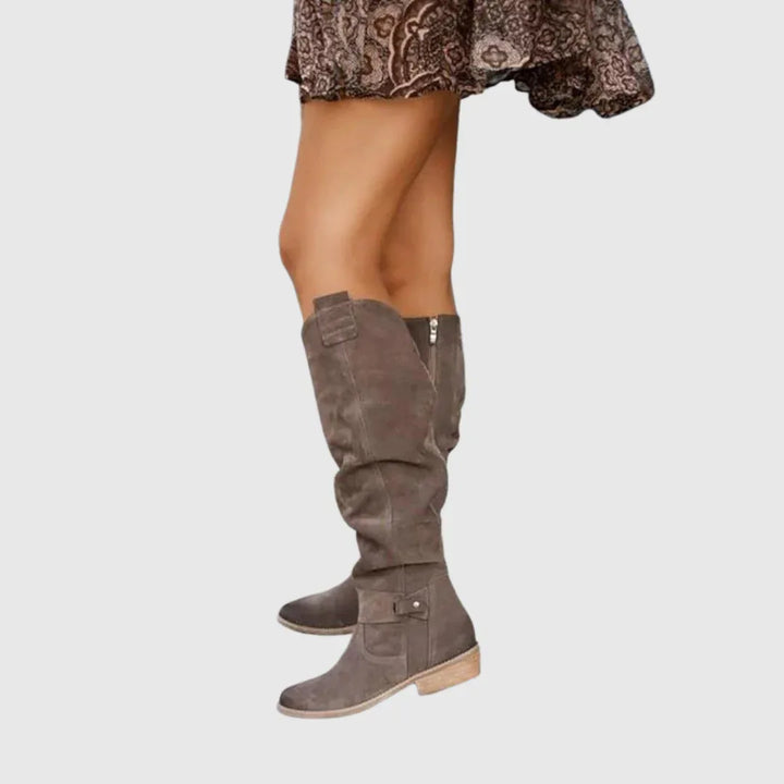 Noriel | Elegant Knee-High Leather Boots - MABEL LONDON