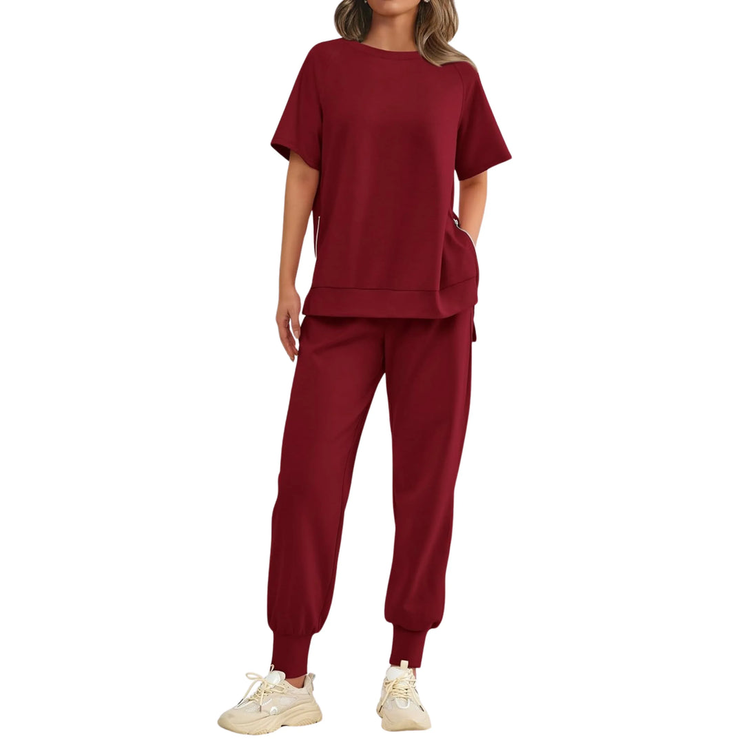 HILARIA™ - Casual Bishop Sleeve Notched Neck Set - MABEL LONDON