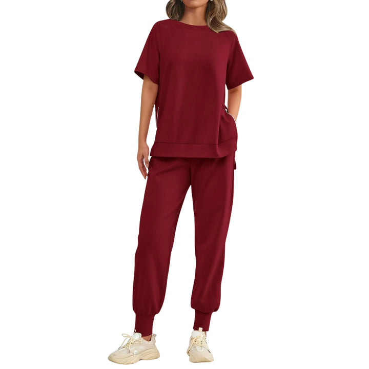 HILARIA™ - Casual Bishop Sleeve Notched Neck Set - MABEL LONDON