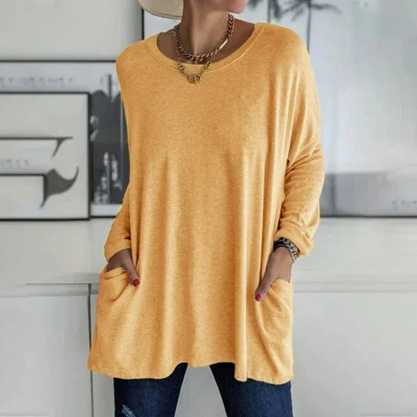 Moira | Relaxed Long Sleeve Top - MABEL LONDON