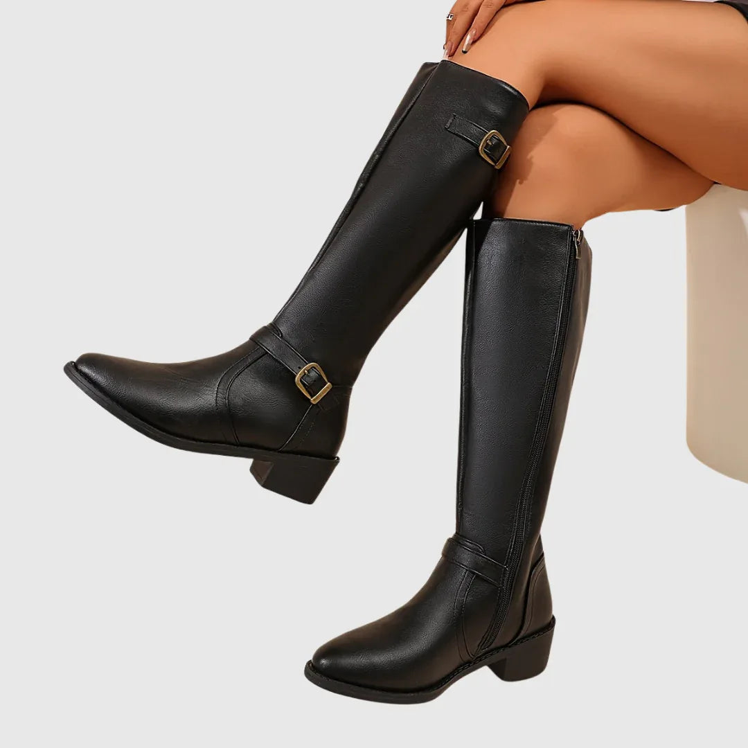 Anastelle | Riding Leather Boots - MABEL LONDON