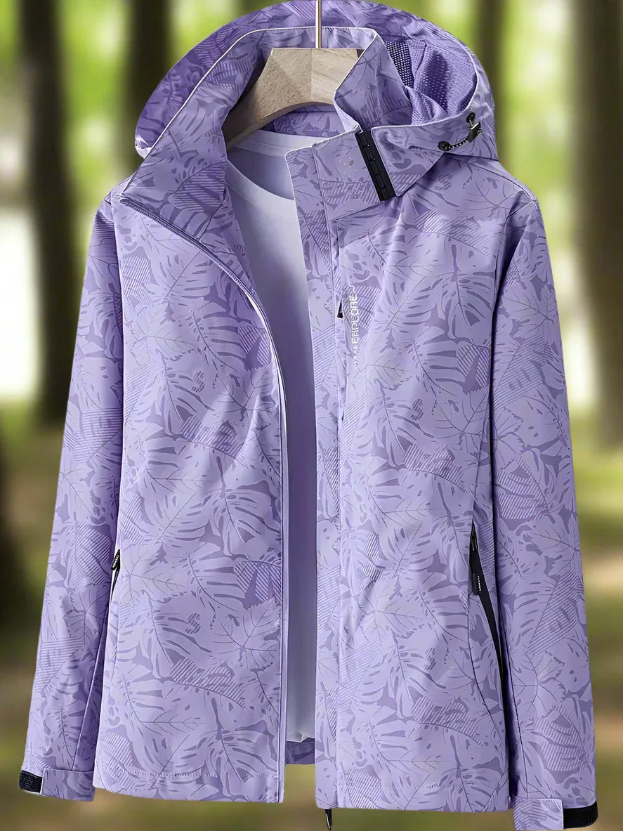 Tauriel | Leaf Print Windbreaker - MABEL LONDON
