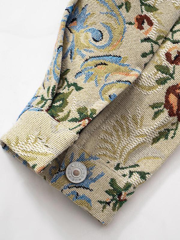 SIDA™ - Chic Floral Print Crop Long Sleeve Jacket - MABEL LONDON