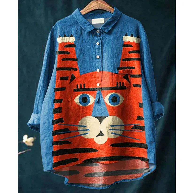 STEFANIE™ - Cat Art Shirt - MABEL LONDON