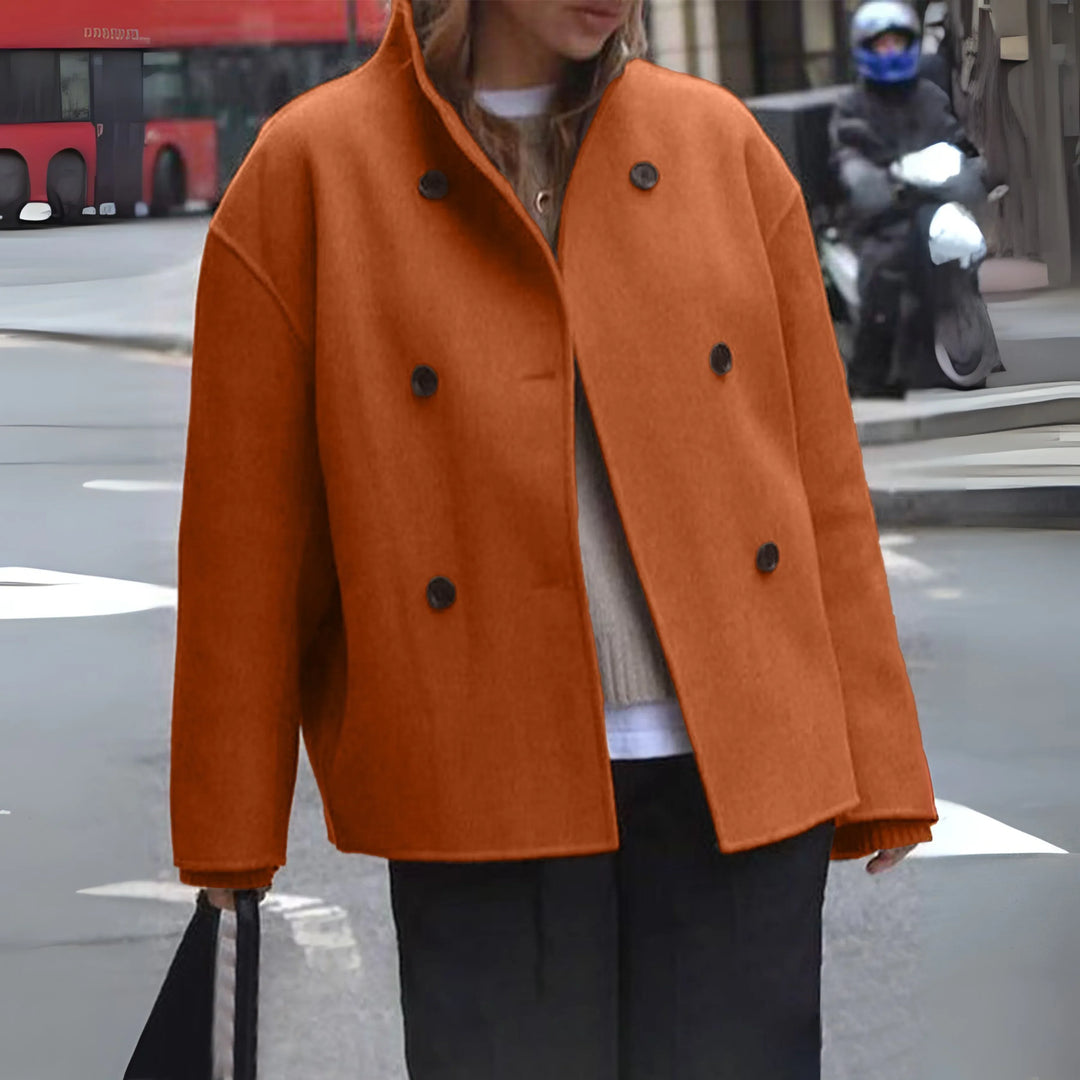 BINI™ - Cozy Long Sleeve Stand Collar Coat - MABEL LONDON