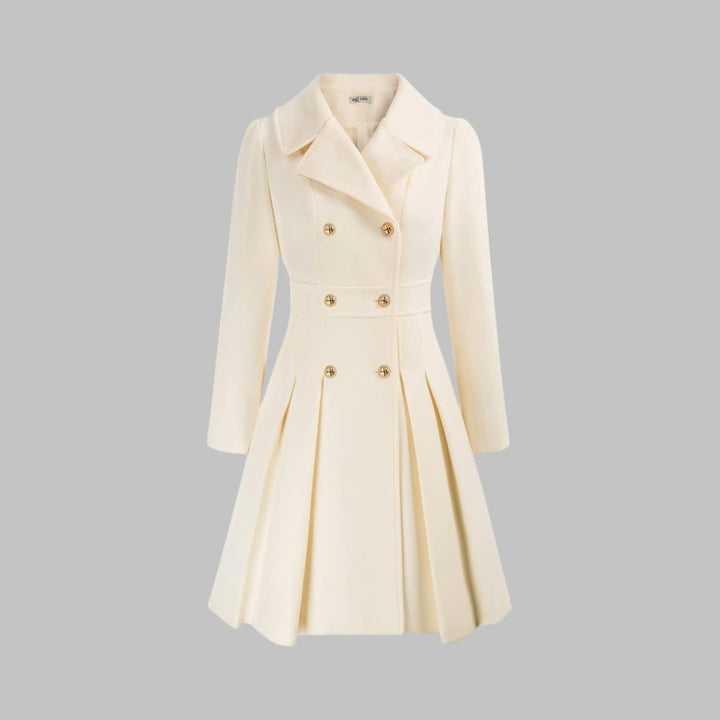 DAMI™ - Classy Double Button Long Sleeve Coat - MABEL LONDON