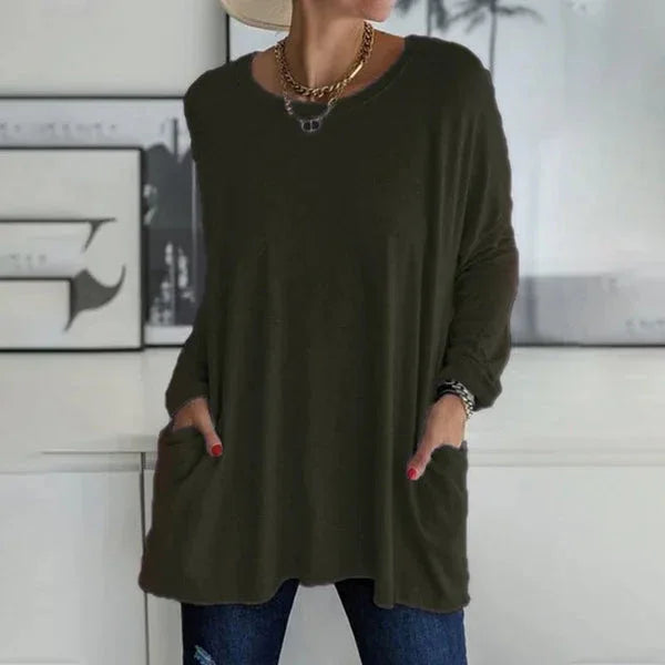 Moira | Relaxed Long Sleeve Top - MABEL LONDON
