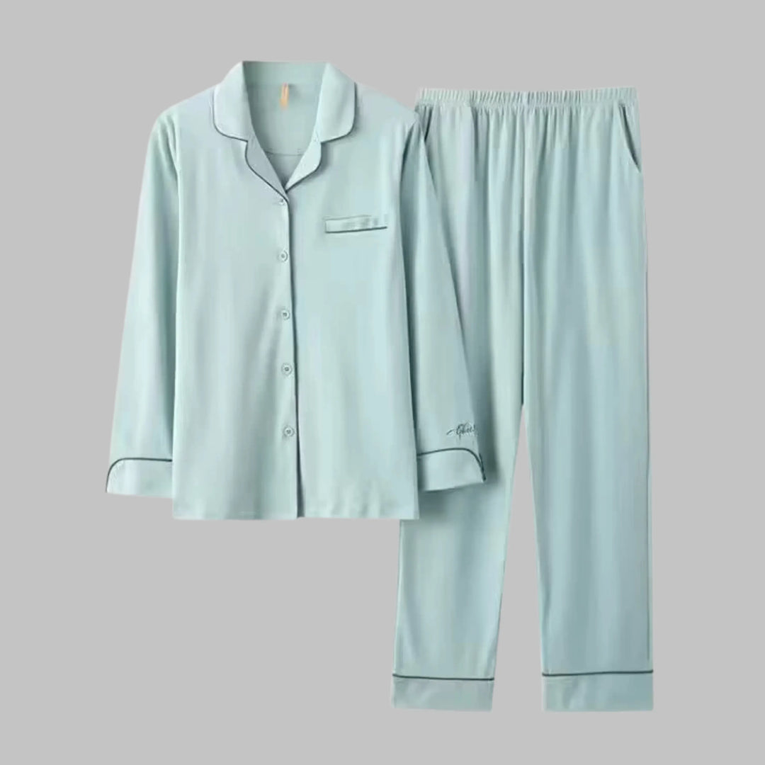 COSIMA™ - Cozy Long Sleeve Top and Pants Loungewear Set - MABEL LONDON
