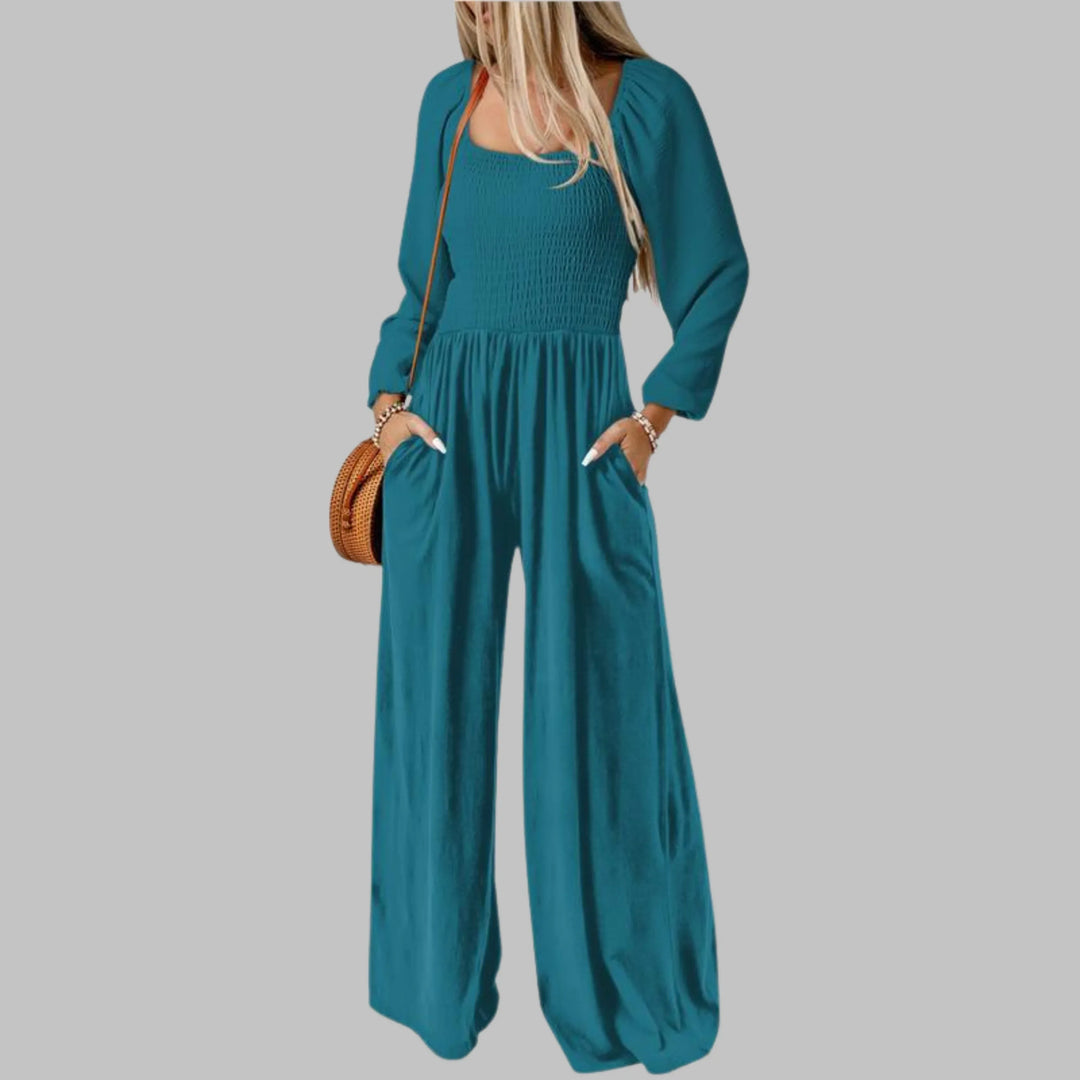 KISHA™ - Chic Loose Overall Wide Leg Jumpsuit - MABEL LONDON
