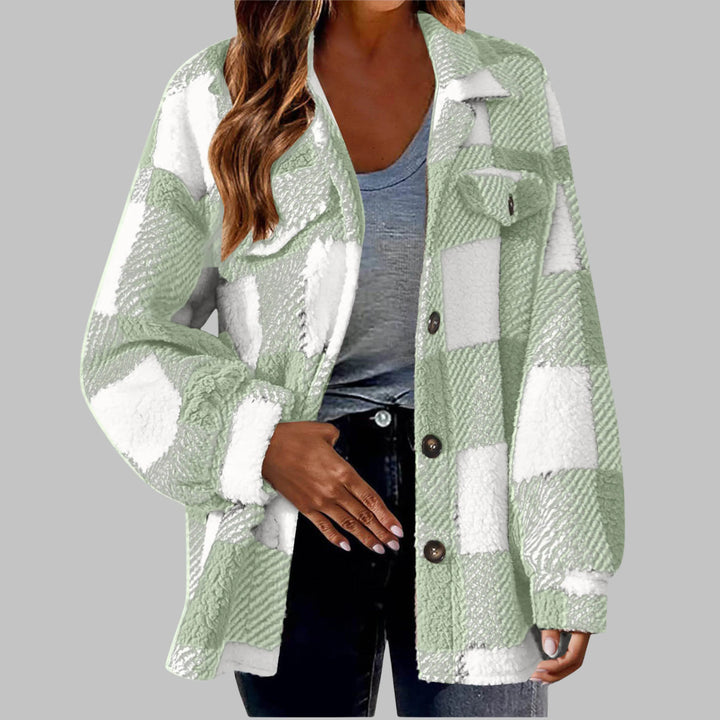 ERMI™ - Casual Plaid Button Down Long Sleeve Jacket - MABEL LONDON