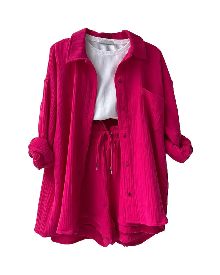 VERA™ – Modern Button-Up Shorts Set - MABEL LONDON