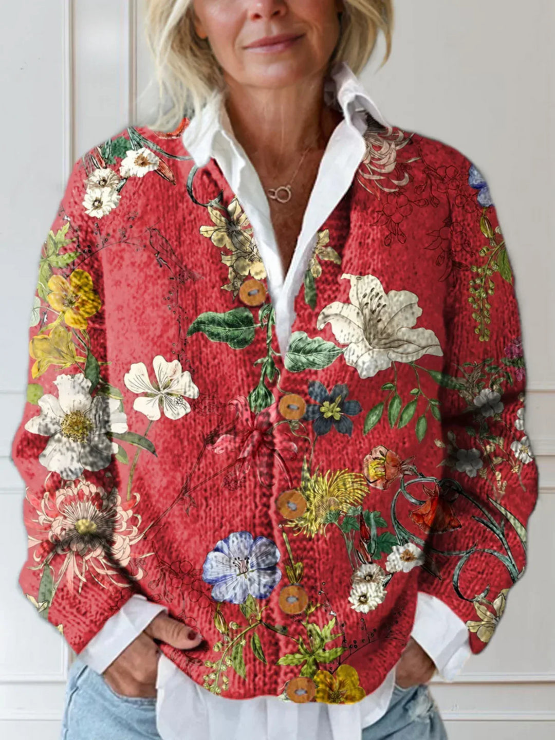 Chloe | Vintage Floral Cardigan - MABEL LONDON