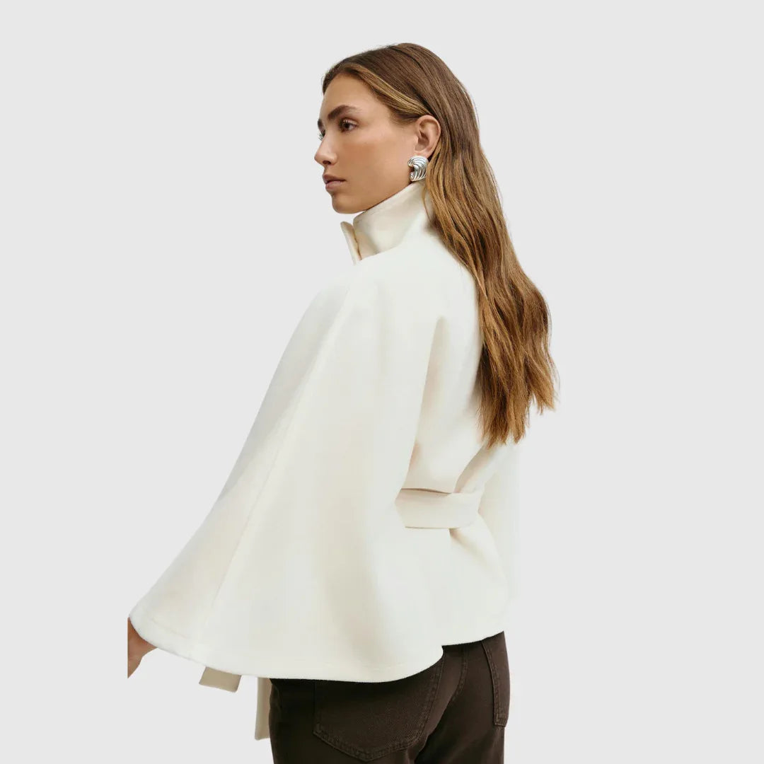 Rhoslyn | Belted Cape Jacket - MABEL LONDON