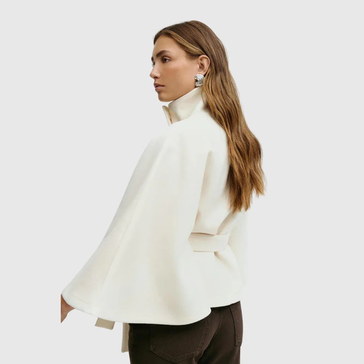 Rhoslyn | Belted Cape Jacket - MABEL LONDON