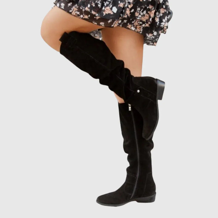 Noriel | Elegant Knee-High Leather Boots - MABEL LONDON