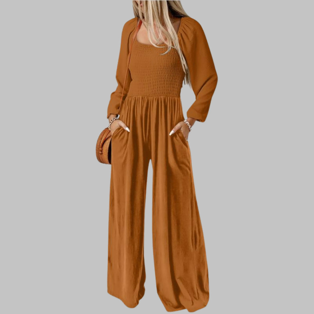 KISHA™ - Chic Loose Overall Wide Leg Jumpsuit - MABEL LONDON