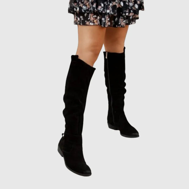 Noriel | Elegant Knee-High Leather Boots - MABEL LONDON