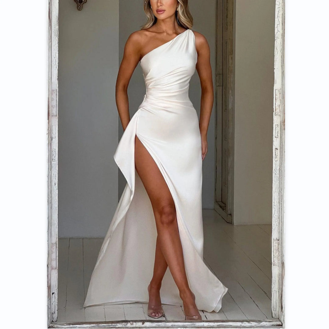 LABESA™ - Elegant One Shoulder High Split Formal Maxi Dress - MABEL LONDON