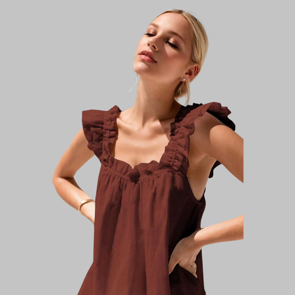 QIARA™ - Casual Tank Top and Short Sleepwear Set - MABEL LONDON