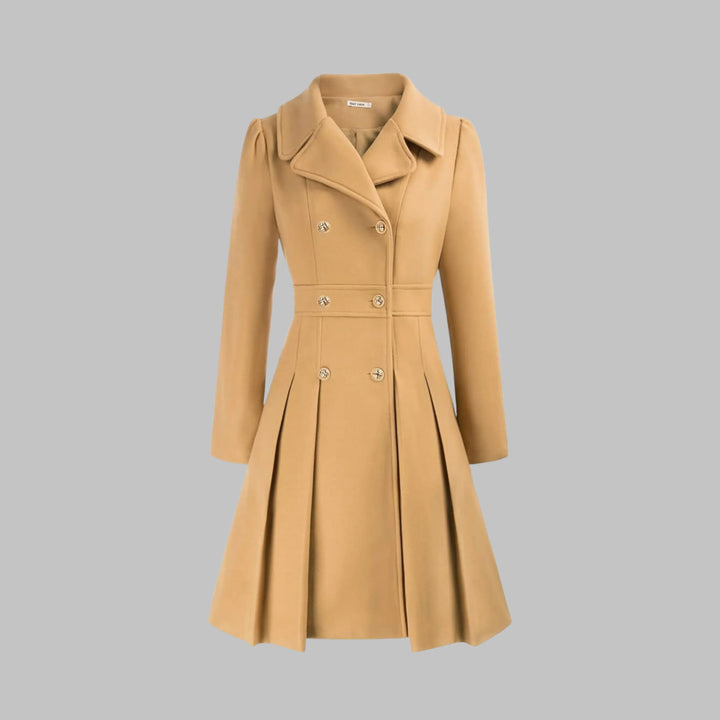 DAMI™ - Classy Double Button Long Sleeve Coat - MABEL LONDON