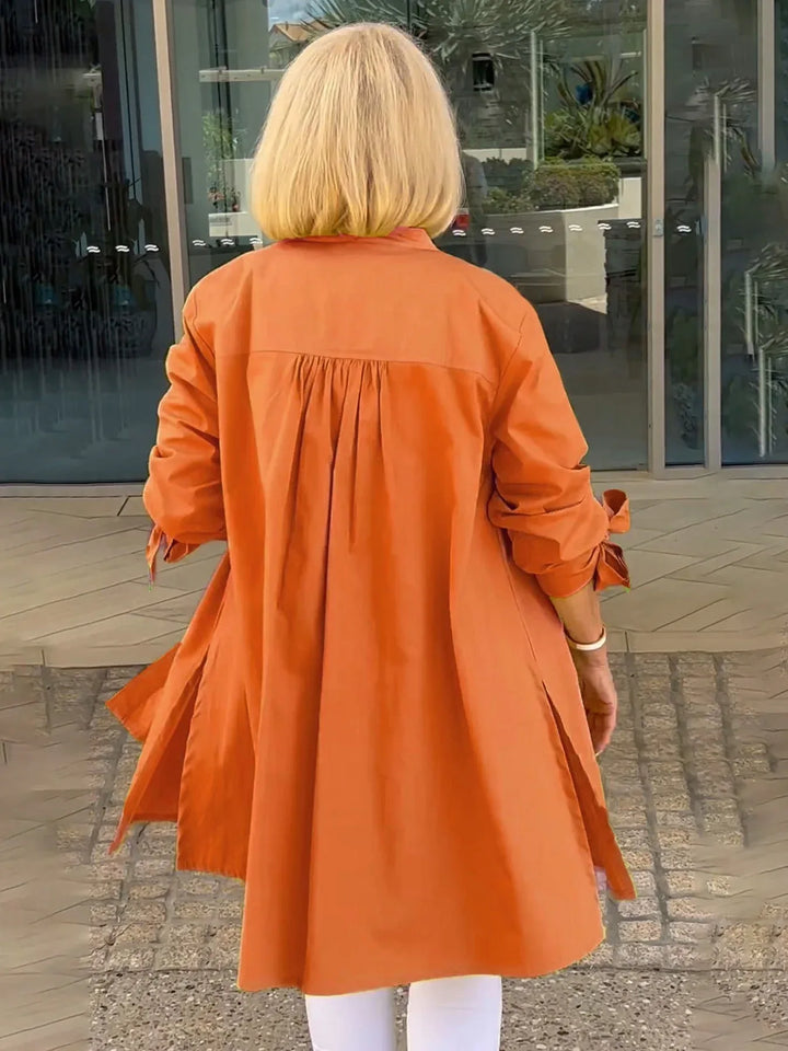 CÉLINA™ - Classy Long Shirt Jacket - MABEL LONDON