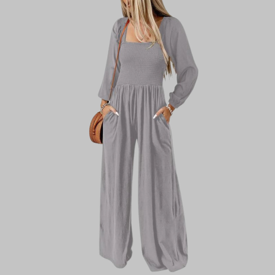 KISHA™ - Chic Loose Overall Wide Leg Jumpsuit - MABEL LONDON