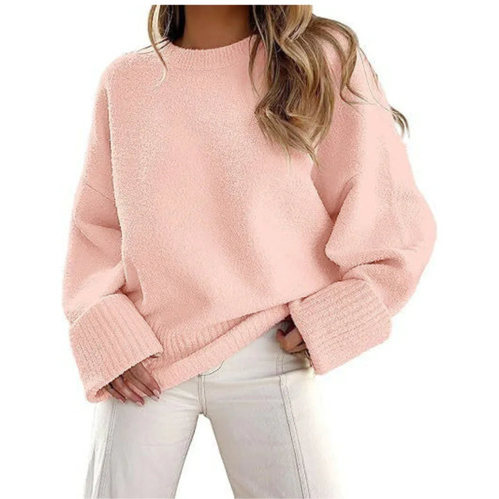 HALEY™ - Cozy Oversized Fuzzy Knit Pullover Sweater - MABEL LONDON