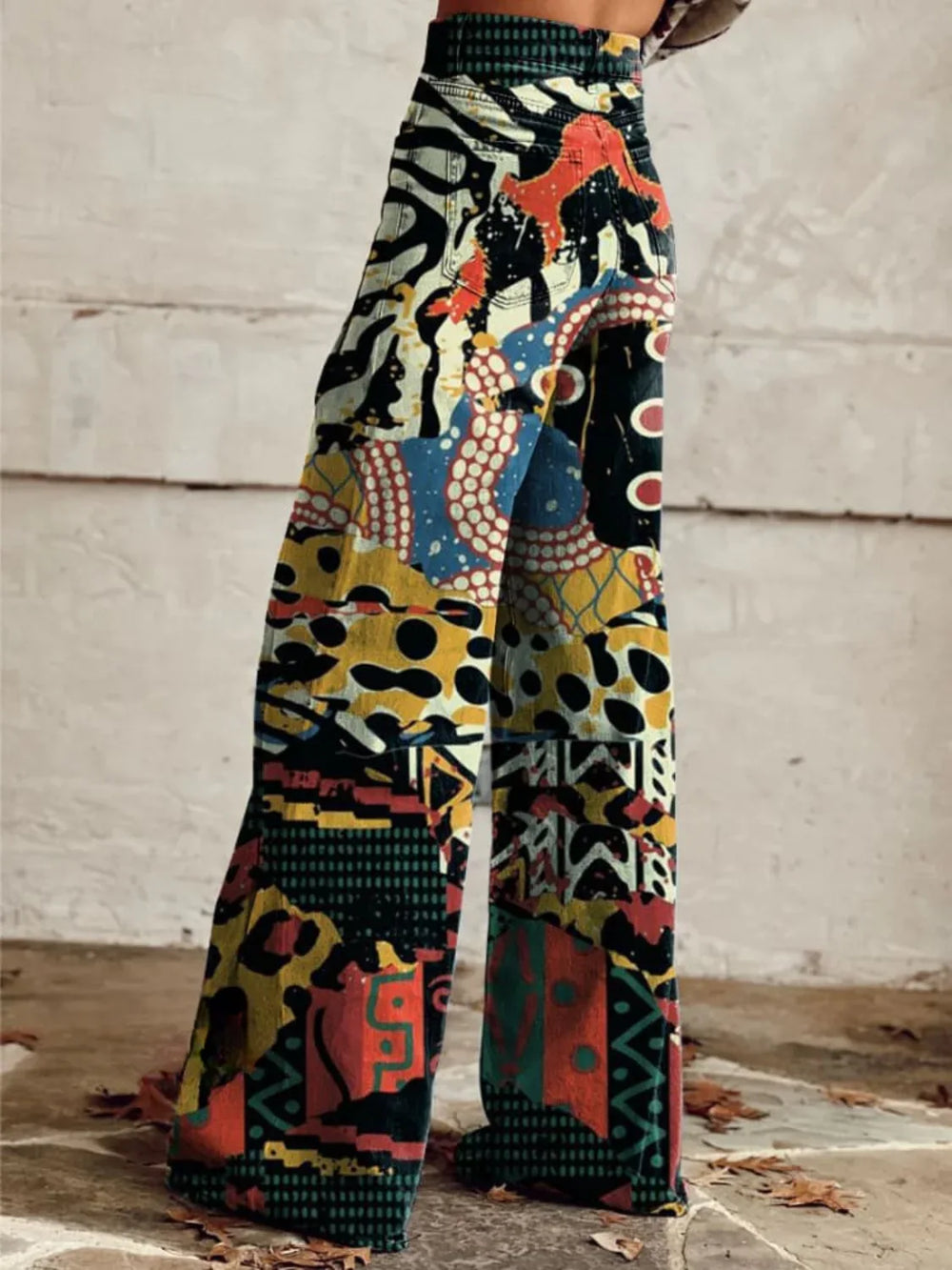 FELICITY™ - Artistic Print Wide-Leg Pants - MABEL LONDON