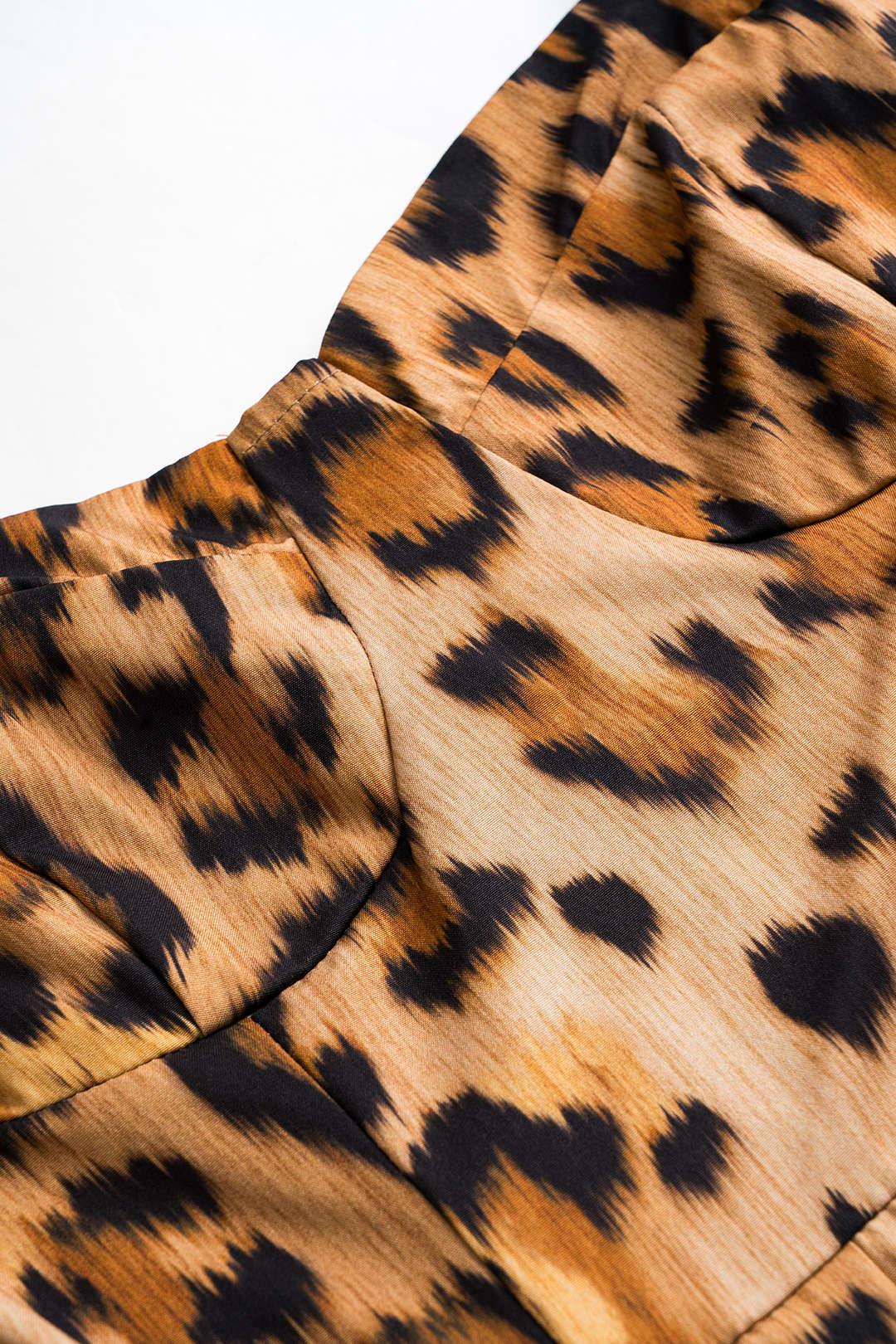 BIANCA™ - Bold Leopard Print Midi Dress - MABEL LONDON