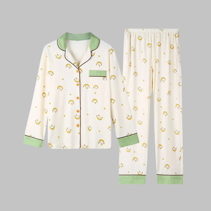 COSIMA™ - Cozy Long Sleeve Top and Pants Loungewear Set - MABEL LONDON