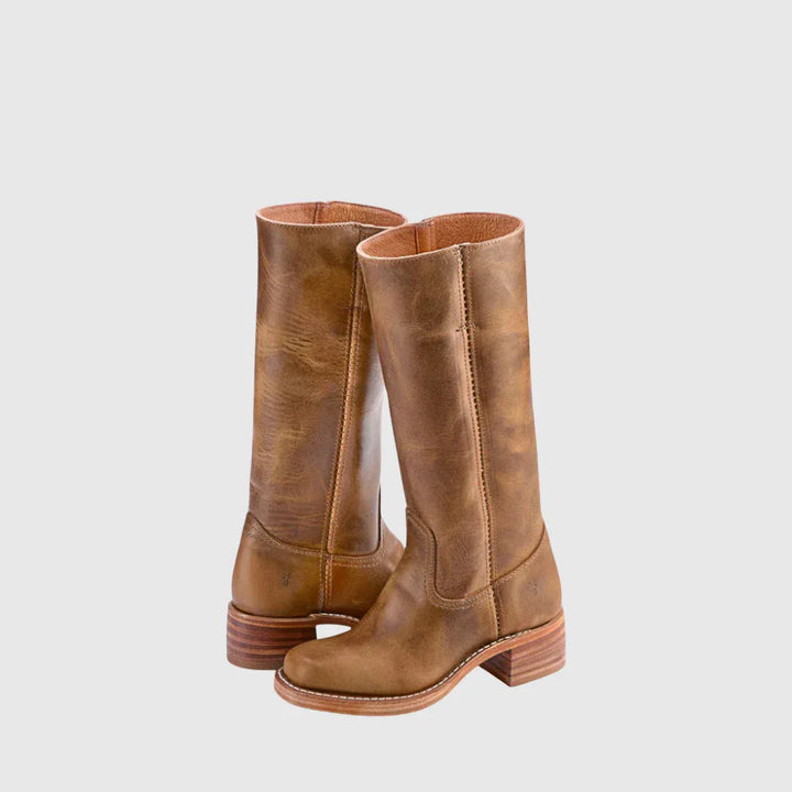 LERELIA | LEATHER KNEE-HIGH BOOTS - MABEL LONDON