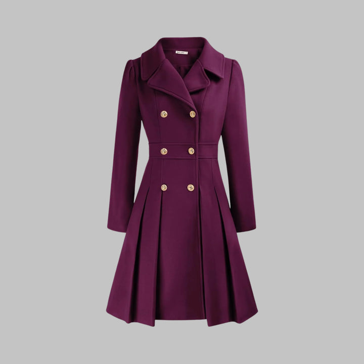 DAMI™ - Classy Double Button Long Sleeve Coat - MABEL LONDON