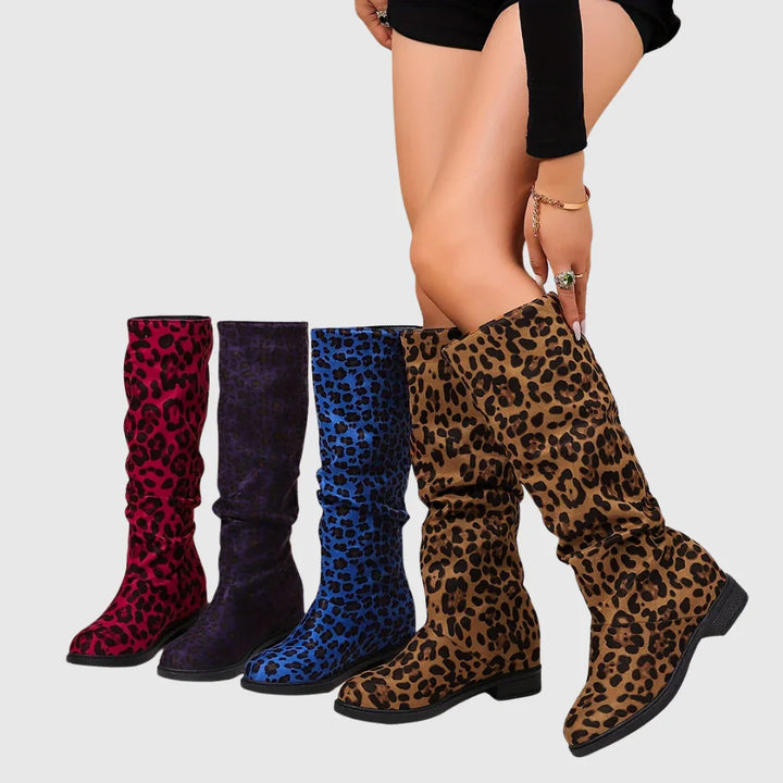 Selah | Leopard Mid-Calf Boots - MABEL LONDON